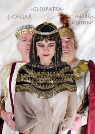 Spitzundstumpf caesar kleopatra bild thomas henne Plakat der Theateraufführung "Caesar, Kleopatra et cetera pp."